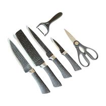 Jogo Facas Frisadas 06 Peças Inox com Tesoura e Descascador Jogo Facas Frisadas 06 Peças Inox com Tesoura e Descascador