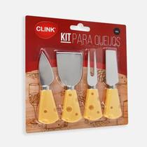 Jogo Facas Para Queijo 4 Peças Inox Ck2712 Clink