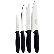 Jogo Facas Tramontina Plenus Lâminas Inox Cabos Preto 4 Peças Jogo Facas Tramontina Plenus Lâminas Inox Cabos Preto 4 Peças