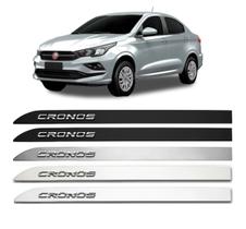 Jogo Faixa Friso de Porta Escrita Alta Cromada FIAT Cronos