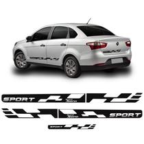 Jogo Faixa Lateral Fiat Grand Siena Sport 2012/2022 Adesivo