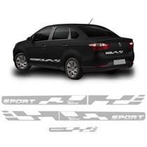 Jogo Faixa Lateral Fiat Grand Siena Sport 2012/2022 Adesivo