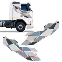 Jogo Faixa Volvo Fh Geométrica Adesivo Lateral Decorativo