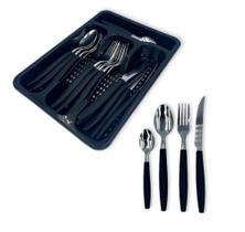 Jogo Faqueiro 25 Peças Em Inox Com Porta Talheres Fratelli