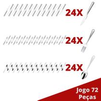 Jogo Faqueiro Aço Inox 72 Peças Restaurante / Casa /Bar