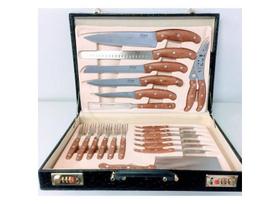 Jogo Faqueiro De Churrasco 25 Pçs Knife Kit Luxo - Sa, Songle, Nakazaki Ou Siga