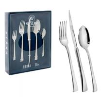 Jogo Faqueiro Inox Dourado Berna 30 Peças