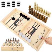 Jogo Fast Sling Puck moopok Chess Board Desktop Battle