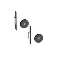 Jogo fechadura auxiliar trava segurança tetra pado 11000 preta preto redonda 40mm mesma chave segredo dupla par