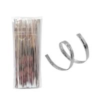 Jogo Fecho Prático Aramado Flexível Prata 100 Unidades