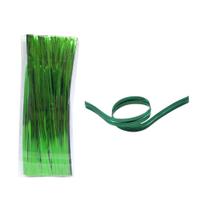 Jogo Fecho Prático Aramado Flexível Verde 100 Unidades 11cm Jogo Fecho Prático Aramado Flexível Verde 100 Unidades 11cm