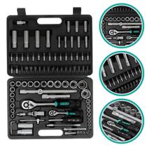 Jogo Ferramentas Kit Soquetes Catraca Maleta 94 Peças Stels Estriada Torx Allen Profissional Completo Jogo Ferramentas Kit Soquetes Catraca Maleta 94 Peças Stels Estriada Torx Allen Profissional Completo