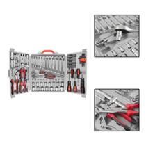 Jogo Ferramentas Soquete Chave Catraca Alicate Maleta 110 Pçs
