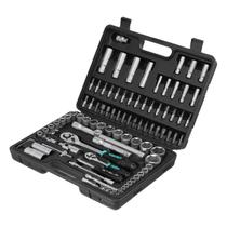 Jogo Ferramentas Stels 94 Peças 1/4'' e 1/2'' Aço CrV