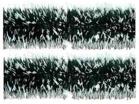 Jogo Festão PVC Verde Nevado 9cmx2m 2 Peças Total 4 Metros - Magizi
