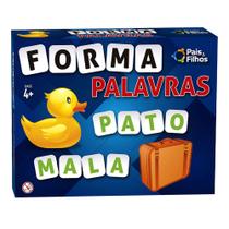 Jogo Forma Palavras em Madeira Brinquedo Educativo