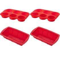 Jogo Forma Para Pães + Forma Cupcake Sortida Silicone 2Un