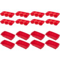 Jogo Forma Para Pães + Forma Cupcake Sortida Silicone 8Un
