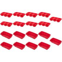 Jogo Forma Para Pães + Forma Cupcake Sortida Silicone 9Un