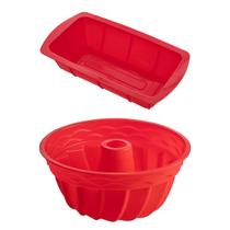 Jogo Forma para Pães + Forma Espiral Bolo Silicone Sortida