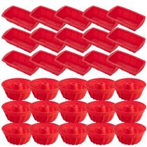 Jogo Forma Para Pães + Forma Espiral Sortida Silicone 15Un Jogo Forma Para Pães + Forma Espiral Sortida Silicone 15Un