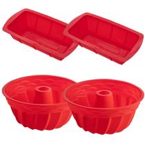 Jogo Forma Para Pães + Forma Espiral Sortida Silicone 2Un