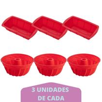 Jogo Forma Para Pães + Forma Espiral Sortida Silicone 3Un