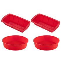 Jogo Forma Para Pães + Forma Redonda Sortida Silicone 2Un Jogo Forma Para Pães + Forma Redonda Sortida Silicone 2Un