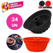 Jogo Forma Pudim Bolo Gelatina Sobremesa Furo Central Em Silicone Microondas Forno Air Fryer Jogo Forma Pudim Bolo Gelatina Sobremesa Furo Central Em Silicone Microondas Forno Air Fryer