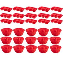 Jogo Forma Silicone Cupcake + Forma Espiral Sortida - 15Un