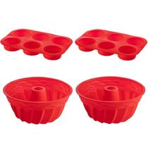 Jogo Forma Silicone Cupcake + Forma Espiral Sortida - 2Un