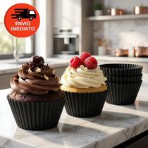 Jogo Forma Silicone Cupcake Muffin Forminha Bolinho Redonda Air Fry Forno Microondas Casa Doceria Jogo Forma Silicone Cupcake Muffin Forminha Bolinho Redonda Air Fry Forno Microondas Casa Doceria