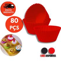 Jogo Forma Silicone Cupcake Muffin Forminha Bolinho Redonda Air Fry Forno Microondas Casa Doceria