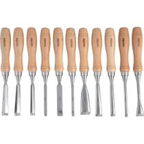 Jogo Formão Entalhar Madeira 11 Peças Cabo Madeira Vonder Jogo Formão Entalhar Madeira 11 Peças Cabo Madeira Vonder