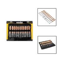 Jogo Formão Entalhe Entalhar Madeira Aço Carbono 11 Peças