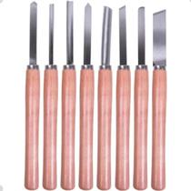 Jogo Formão p/Entalhes Madeira 8pçs Eda Jogo Formão p/Entalhes Madeira 8pçs Eda