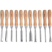 Jogo Formão Para Entalhar Madeira Com 11 peças Cabo Madeira Vonder Jogo Formão Para Entalhar Madeira Com 11 peças Cabo Madeira Vonder