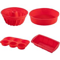 Jogo Formas Silicone Redonda Espiral Pães Cupcake Sortida