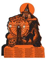 Jogo Fortune Wheel Beistle Witch Vintage Style Halloween