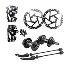 Jogo Freio Disco 160Mm Com Cubo 36F Absolute Nero Para Bike Jogo Freio Disco 160Mm Com Cubo 36F Absolute Nero Para Bike