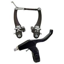 Jogo Freio V-Brake/Maçaneta Nylon Preto Aço Yd-V09 110MM