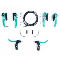 Jogo Freio V-Brake/Maçaneta Verde Nylon Aço Yd-V09 110MM