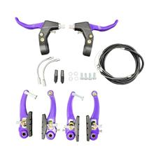 Jogo Freio V-brake Nylon Violeta C/manete