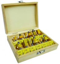 Jogo Fresa Para Madeira 12 peças Aço 05460 - Titanium Jogo Fresa Para Madeira 12 peças Aço 05460 - Titanium