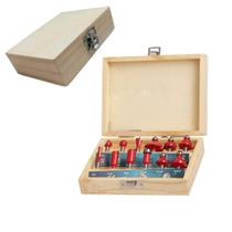 Jogo Fresa Para Tupia Madeira Comp. Makita Bosch 6mm C/12Pçs
