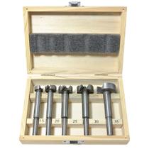 Jogo Fresas Para Dobradiça Forstner 5 Pçs De 15 A 35 Mm