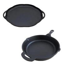 Jogo Frigideira Cabo Ferro e Chapa Petisco - Panela Mineira Jogo Frigideira Cabo Ferro e Chapa Petisco - Panela Mineira