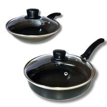 Jogo Frigideira Marcolar 16 E 20 Antiaderente C/ Tampa Jogo Frigideira Marcolar 16 E 20 Antiaderente C/ Tampa
