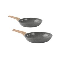 Jogo Frigideiras 18cm e 22cm Antiad. Marble Edition Dark Grey Oster