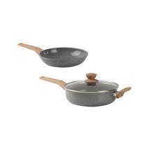 Jogo Frigideiras 20cm e 24cm Antiad. Marble Edition Dark Grey Oster Jogo Frigideiras 20cm e 24cm Antiad. Marble Edition Dark Grey Oster